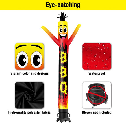 6 10 15 20FT Tall BBQ Waving Inflatable Tube Man(Blower Not Included) - goodeny