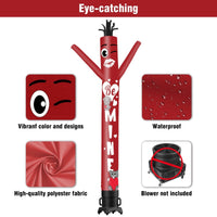 6 10 15 20FT Tall Be Mine Waving Inflatable Tube Man(Blower Not Included) - goodeny