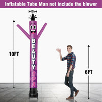 6 10 15 20FT Tall Beauty Spa Waving Inflatable Tube Man(Blower Not Included) - goodeny