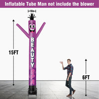 6 10 15 20FT Tall Beauty Spa Waving Inflatable Tube Man(Blower Not Included) - goodeny