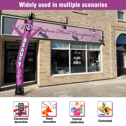 6 10 15 20FT Tall Beauty Spa Waving Inflatable Tube Man(Blower Not Included) - goodeny