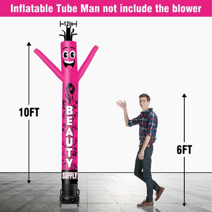 6 10 15 20FT Tall Beauty Supply Waving Inflatable Tube Man(Blower Not Included) - goodeny