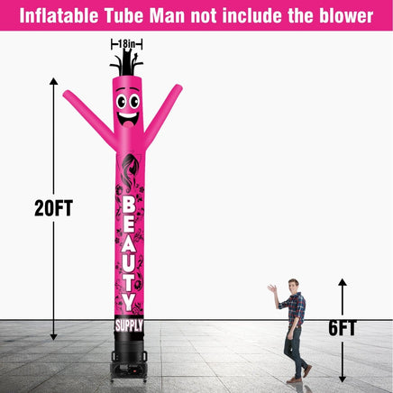 6 10 15 20FT Tall Beauty Supply Waving Inflatable Tube Man(Blower Not Included) - goodeny