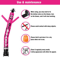 6 10 15 20FT Tall Beauty Supply Waving Inflatable Tube Man(Blower Not Included) - goodeny