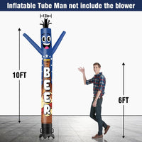 6 10 15 20FT Tall Beer Waving Inflatable Tube Man(Blower Not Included) - goodeny