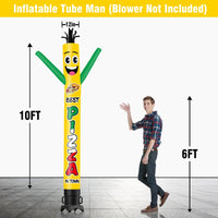 6 10 15 20FT Tall Best Hot Pizza Waving Inflatable Tube Man(Blower Not Included) - goodeny