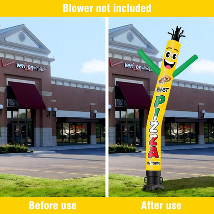 6 10 15 20FT Tall Best Hot Pizza Waving Inflatable Tube Man(Blower Not Included) - goodeny