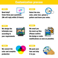 6 10 15 20FT Tall Best Hot Pizza Waving Inflatable Tube Man(Blower Not Included) - goodeny