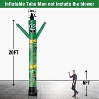 6 10 15 20FT Tall Big Goals Big Fun Waving Inflatable Tube Man(Blower Not Included) - goodeny