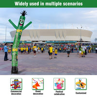 6 10 15 20FT Tall Big Goals Big Fun Waving Inflatable Tube Man(Blower Not Included) - goodeny