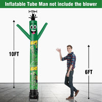 6 10 15 20FT Tall Big Goals Big Fun Waving Inflatable Tube Man(Blower Not Included) - goodeny