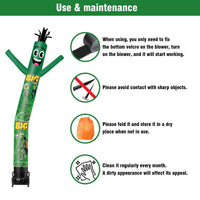 6 10 15 20FT Tall Big Goals Big Fun Waving Inflatable Tube Man(Blower Not Included) - goodeny