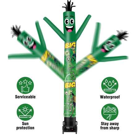 6 10 15 20FT Tall Big Goals Big Fun Waving Inflatable Tube Man(Blower Not Included) - goodeny