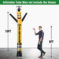 6 10 15 20FT Tall Big Screen Tonight Waving Inflatable Tube Man(Blower Not Included) - goodeny