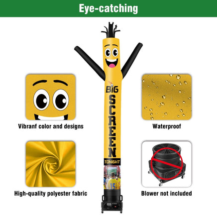6 10 15 20FT Tall Big Screen Tonight Waving Inflatable Tube Man(Blower Not Included) - goodeny