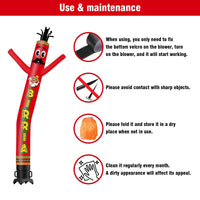 6 10 15 20FT Tall Birria Waving Inflatable Tube Man(Blower Not Included) - goodeny