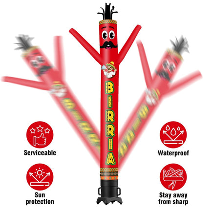 6 10 15 20FT Tall Birria Waving Inflatable Tube Man(Blower Not Included) - goodeny