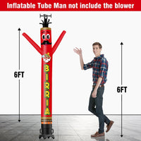6 10 15 20FT Tall Birria Waving Inflatable Tube Man(Blower Not Included) - goodeny