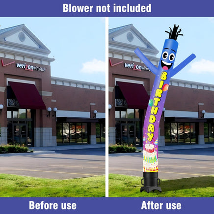 6 10 15 20FT Tall Birthday Waving Inflatable Tube Man(Blower Not Included) - goodeny