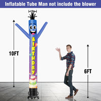 6 10 15 20FT Tall Birthday Waving Inflatable Tube Man(Blower Not Included) - goodeny