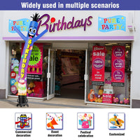 6 10 15 20FT Tall Birthday Waving Inflatable Tube Man(Blower Not Included) - goodeny