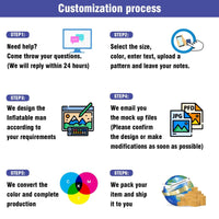 6 10 15 20FT Tall Birthday Waving Inflatable Tube Man(Blower Not Included) - goodeny