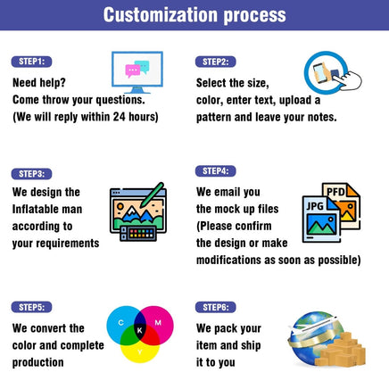 6 10 15 20FT Tall Birthday Waving Inflatable Tube Man(Blower Not Included) - goodeny