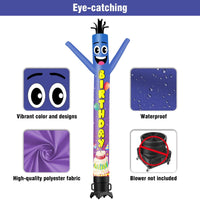 6 10 15 20FT Tall Birthday Waving Inflatable Tube Man(Blower Not Included) - goodeny
