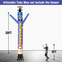 6 10 15 20FT Tall Birthday Waving Inflatable Tube Man(Blower Not Included) - goodeny