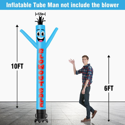 6 10 15 20FT Tall Blowout Sale Waving Inflatable Tube Man(Blower Not Included) - goodeny