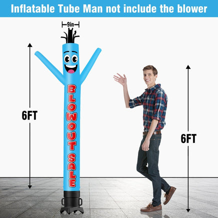 6 10 15 20FT Tall Blowout Sale Waving Inflatable Tube Man(Blower Not Included) - goodeny