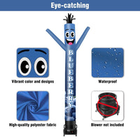 6 10 15 20FT Tall Blueberry Waving Inflatable Tube Man(Blower Not Included) - goodeny