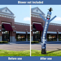 6 10 15 20FT Tall Blueberry Waving Inflatable Tube Man(Blower Not Included) - goodeny