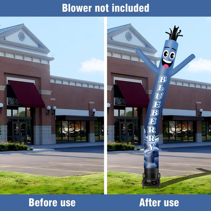 6 10 15 20FT Tall Blueberry Waving Inflatable Tube Man(Blower Not Included) - goodeny