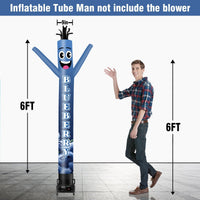 6 10 15 20FT Tall Blueberry Waving Inflatable Tube Man(Blower Not Included) - goodeny