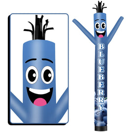 6 10 15 20FT Tall Blueberry Waving Inflatable Tube Man(Blower Not Included) - goodeny