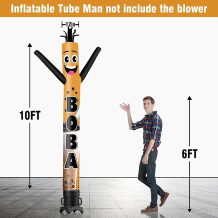 6 10 15 20FT Tall Boba Waving Inflatable Tube Man(Blower Not Included) - goodeny