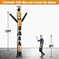 6 10 15 20FT Tall Boba Waving Inflatable Tube Man(Blower Not Included) - goodeny