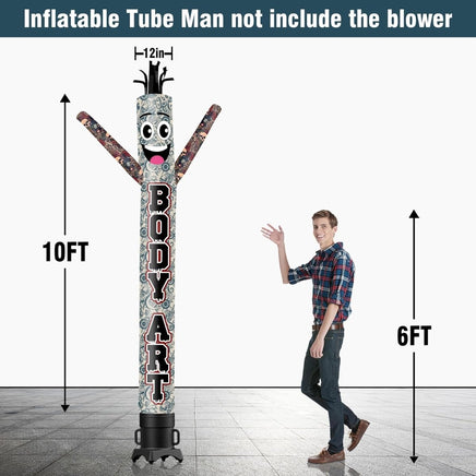 6 10 15 20FT Tall Body Art Waving Inflatable Tube Man(Blower Not Included) - goodeny