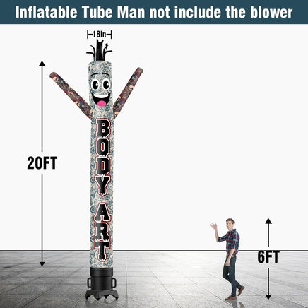 6 10 15 20FT Tall Body Art Waving Inflatable Tube Man(Blower Not Included) - goodeny