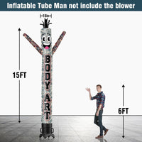 6 10 15 20FT Tall Body Art Waving Inflatable Tube Man(Blower Not Included) - goodeny