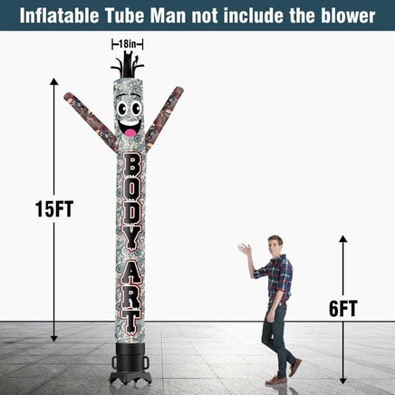 6 10 15 20FT Tall Body Art Waving Inflatable Tube Man(Blower Not Included) - goodeny