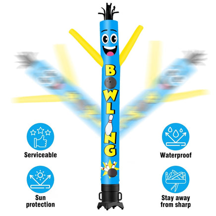 6 10 15 20FT Tall Bowling Waving Inflatable Tube Man(Blower Not Included) - goodeny