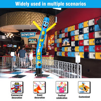 6 10 15 20FT Tall Bowling Waving Inflatable Tube Man(Blower Not Included) - goodeny