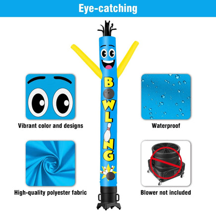 6 10 15 20FT Tall Bowling Waving Inflatable Tube Man(Blower Not Included) - goodeny