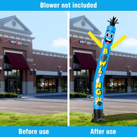 6 10 15 20FT Tall Bowling Waving Inflatable Tube Man(Blower Not Included) - goodeny