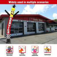 6 10 15 20FT Tall Brake Service Waving Inflatable Tube Man(Blower Not Included) - goodeny