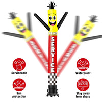 6 10 15 20FT Tall Brake Service Waving Inflatable Tube Man(Blower Not Included) - goodeny