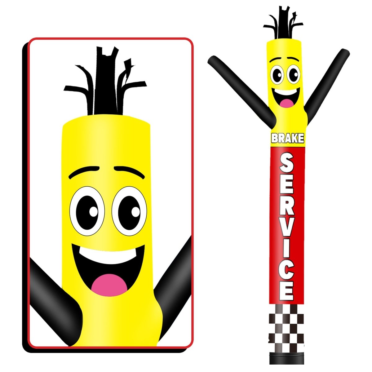 6 10 15 20FT Tall Brake Service Waving Inflatable Tube Man(Blower Not ...