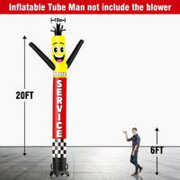 6 10 15 20FT Tall Brake Service Waving Inflatable Tube Man(Blower Not Included) - goodeny